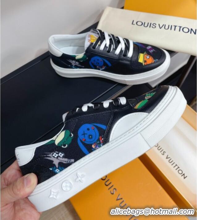 Best Price Louis Vuitton LV Ollie Print Sneakers 1A8QBR Black 2021