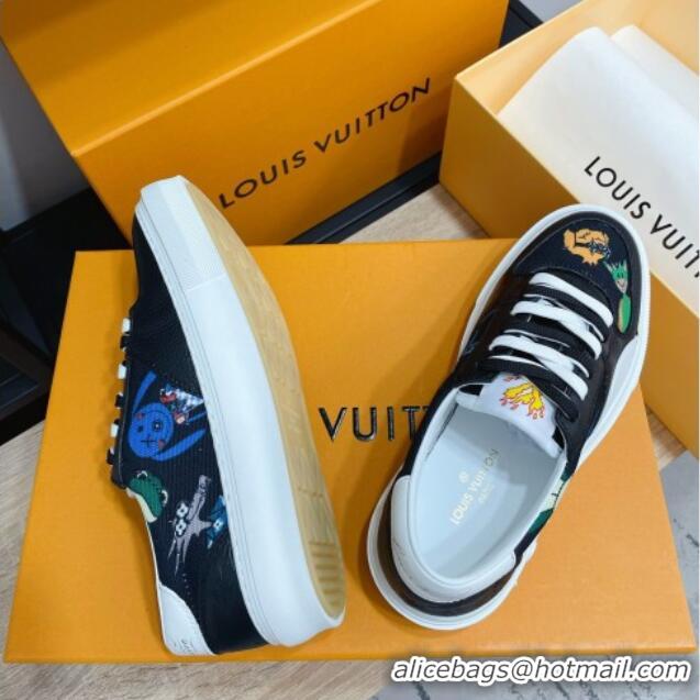 Best Price Louis Vuitton LV Ollie Print Sneakers 1A8QBR Black 2021