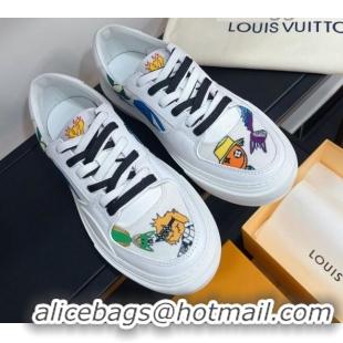 Stylish Louis Vuitton LV Ollie Print Sneakers 1A8QBR White 2021