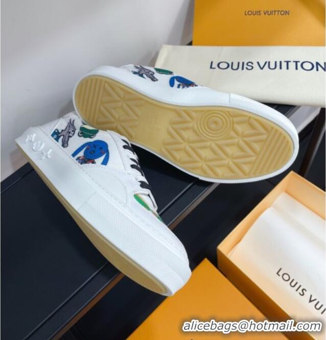 Stylish Louis Vuitton LV Ollie Print Sneakers 1A8QBR White 2021