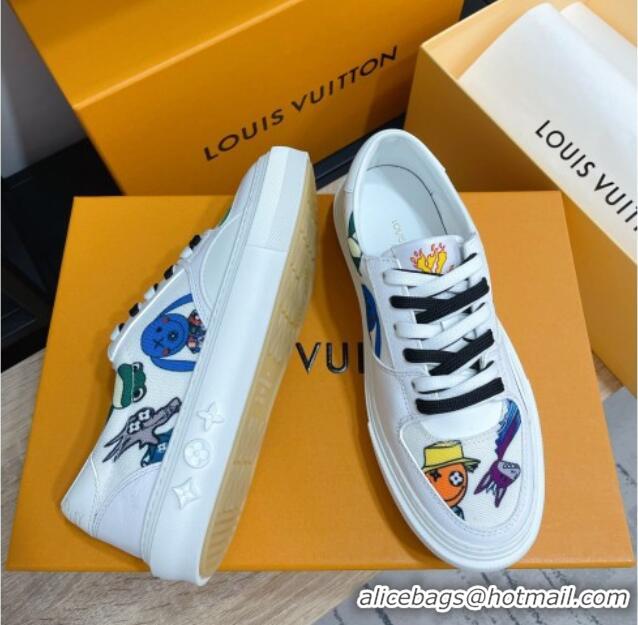 Stylish Louis Vuitton LV Ollie Print Sneakers 1A8QBR White 2021