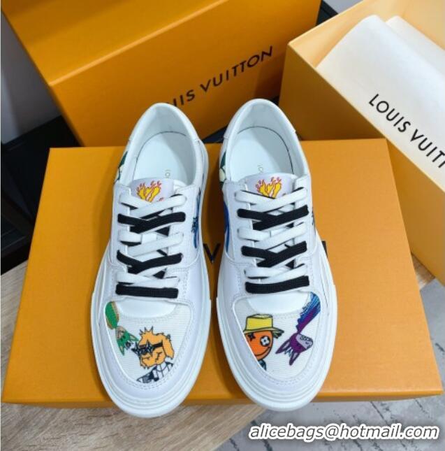 Stylish Louis Vuitton LV Ollie Print Sneakers 1A8QBR White 2021