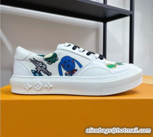 Stylish Louis Vuitton LV Ollie Print Sneakers 1A8QBR White 2021