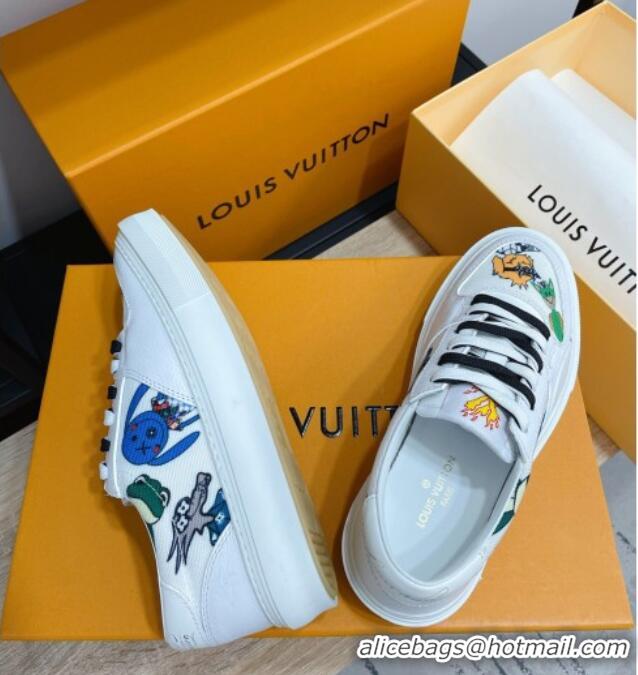 Stylish Louis Vuitton LV Ollie Print Sneakers 1A8QBR White 2021