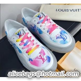 Practical Louis Vuitton LV Ollie Print Sneakers 1A8SI2 Pink 2021