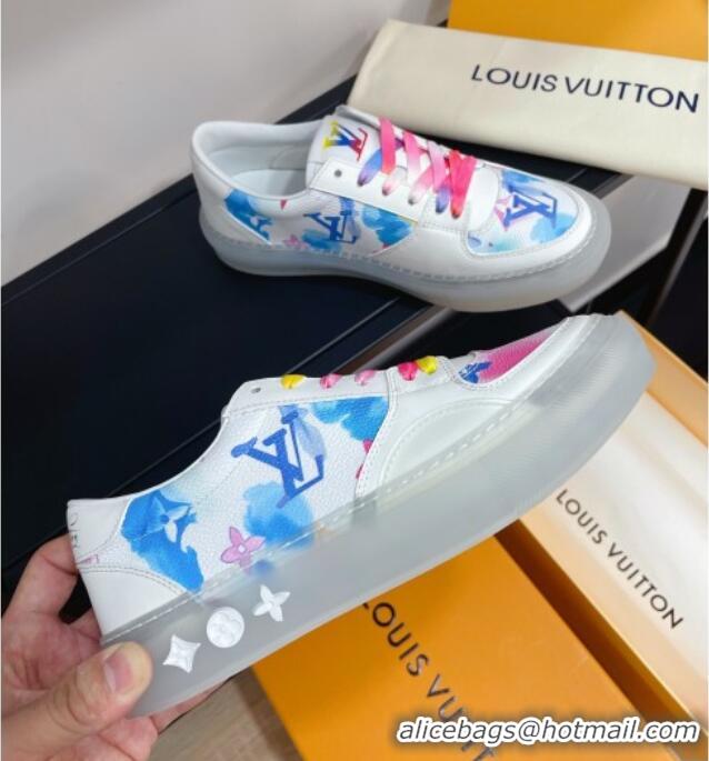 Practical Louis Vuitton LV Ollie Print Sneakers 1A8SI2 Pink 2021