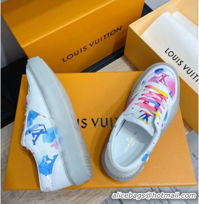 Practical Louis Vuitton LV Ollie Print Sneakers 1A8SI2 Pink 2021