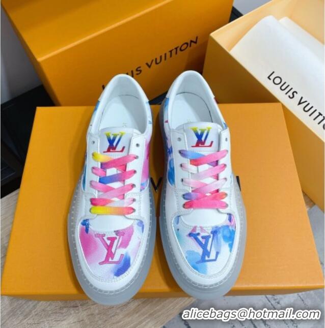 Practical Louis Vuitton LV Ollie Print Sneakers 1A8SI2 Pink 2021