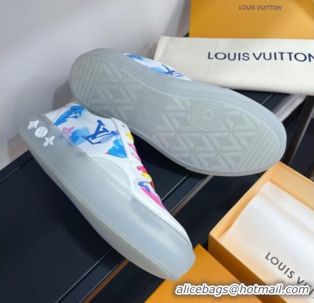 Practical Louis Vuitton LV Ollie Print Sneakers 1A8SI2 Pink 2021