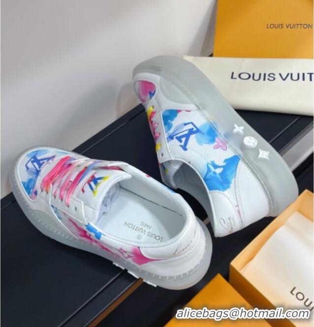 Practical Louis Vuitton LV Ollie Print Sneakers 1A8SI2 Pink 2021