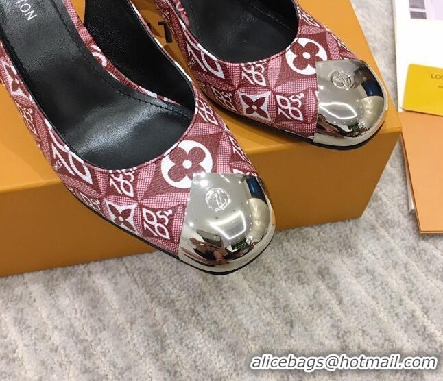 Perfect Louis Vuitton Since 1854 Louise Canvas Slingback Pumps 050736 Burgundy 2021