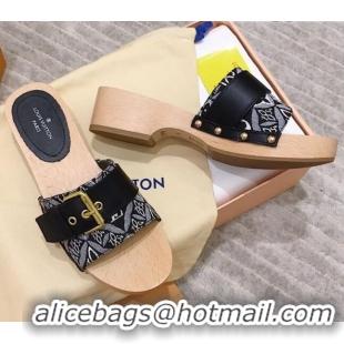 Hot Style Louis Vuitton Cottage Since 1854 Wood Sandals 050741 Grey 2021