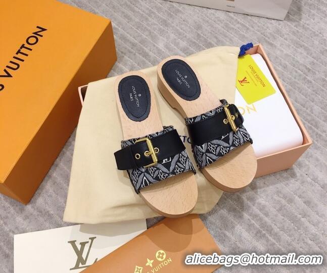 Hot Style Louis Vuitton Cottage Since 1854 Wood Sandals 050741 Grey 2021