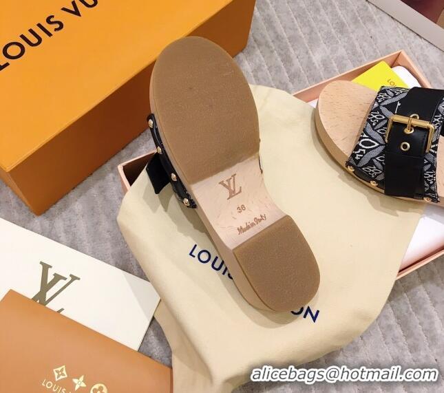 Hot Style Louis Vuitton Cottage Since 1854 Wood Sandals 050741 Grey 2021