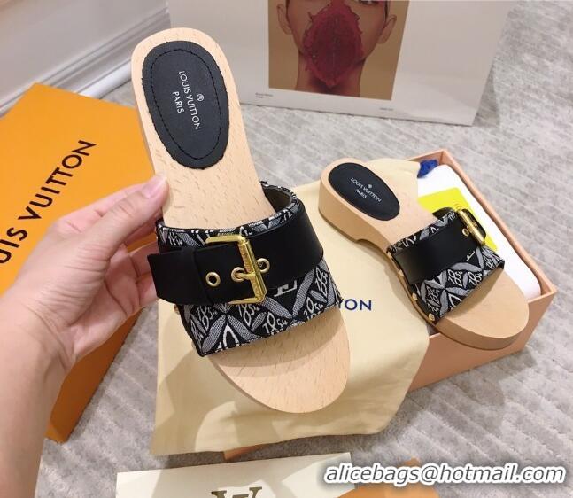 Hot Style Louis Vuitton Cottage Since 1854 Wood Sandals 050741 Grey 2021