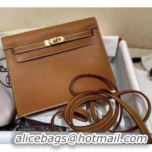 Grade Quality Hermes Kelly Danse Bag in Swift Leather 630133 Khaki/Gold (Half Handmade)