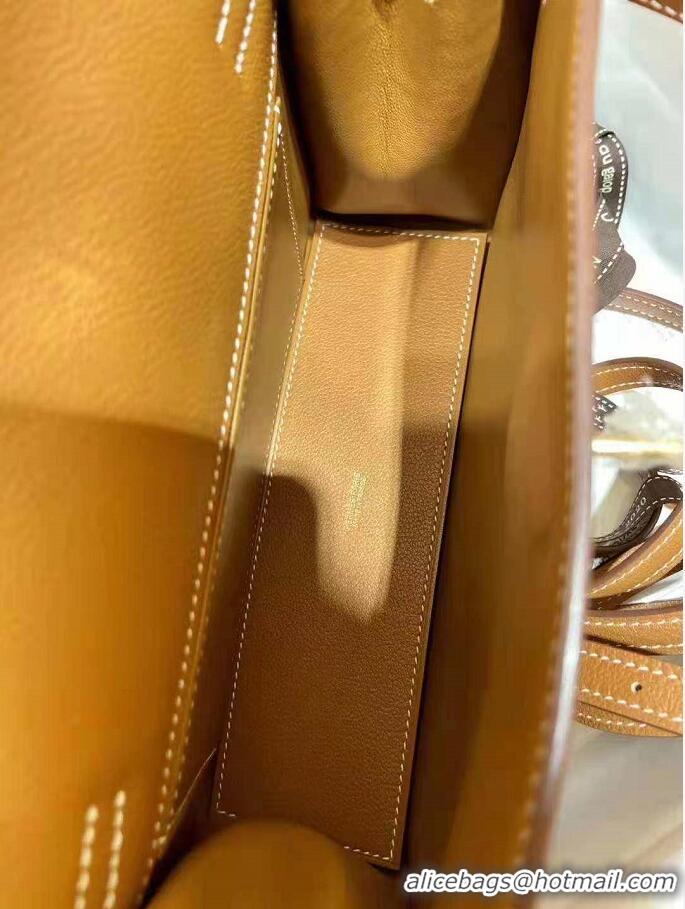 Grade Quality Hermes Kelly Danse Bag in Swift Leather 630133 Khaki/Gold (Half Handmade)