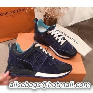 Unique Style Louis Vuitton Run Away Sneakers Navy Blue 051068