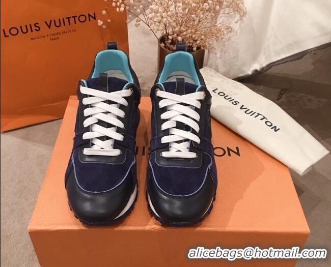 Unique Style Louis Vuitton Run Away Sneakers Navy Blue 051068