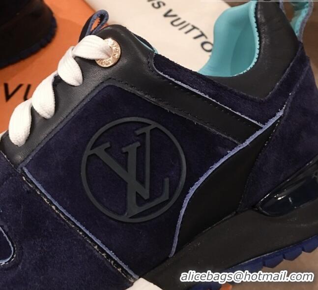 Unique Style Louis Vuitton Run Away Sneakers Navy Blue 051068