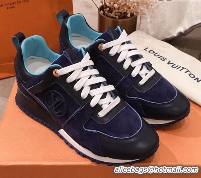 Unique Style Louis Vuitton Run Away Sneakers Navy Blue 051068