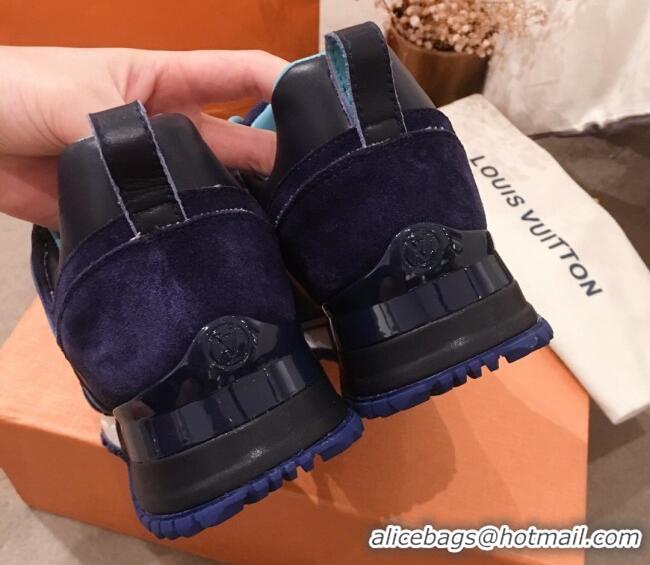 Unique Style Louis Vuitton Run Away Sneakers Navy Blue 051068