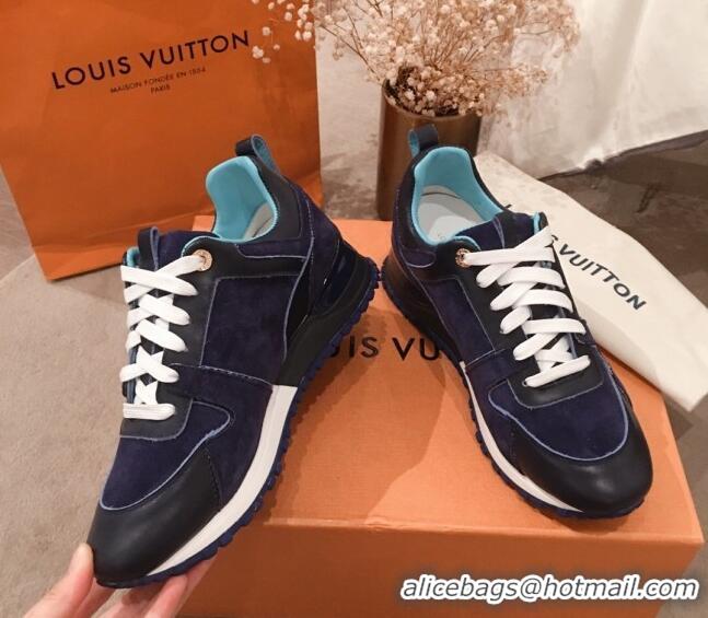 Unique Style Louis Vuitton Run Away Sneakers Navy Blue 051068