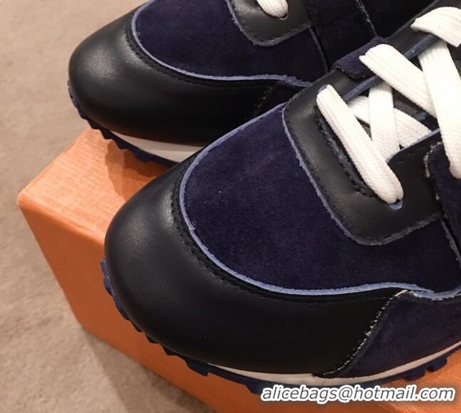 Unique Style Louis Vuitton Run Away Sneakers Navy Blue 051068