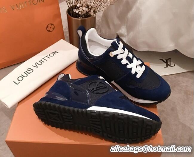 Luxury Louis Vuitton Run Away Sneakers 051068 Navy Blue 