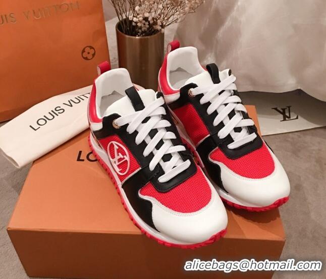 Discount Louis Vuitton Run Away Calfskin Sneakers Red 051077