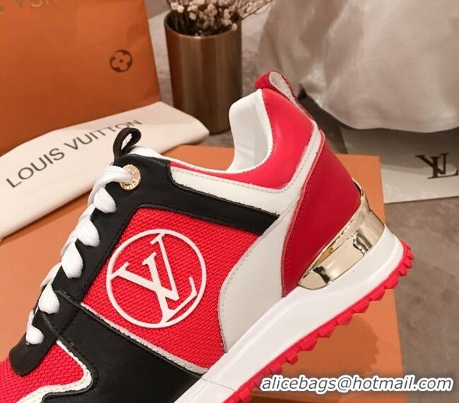 Discount Louis Vuitton Run Away Calfskin Sneakers Red 051077