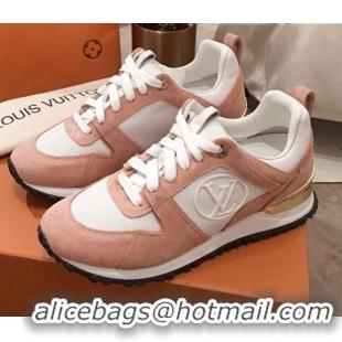 Cute Louis Vuitton Run Away Suede Sneakers 051081 Nude