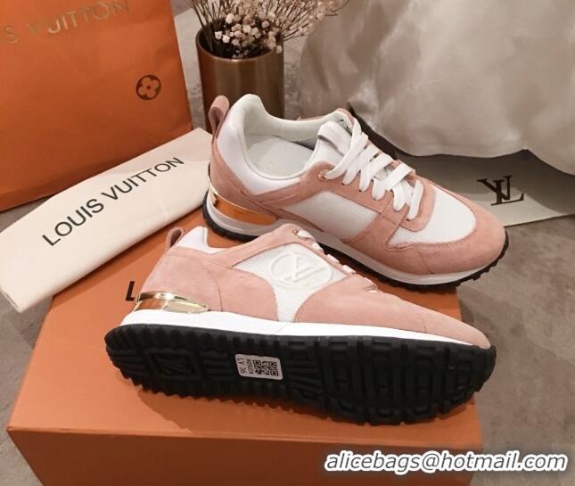 Cute Louis Vuitton Run Away Suede Sneakers 051081 Nude