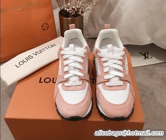 Cute Louis Vuitton Run Away Suede Sneakers 051081 Nude