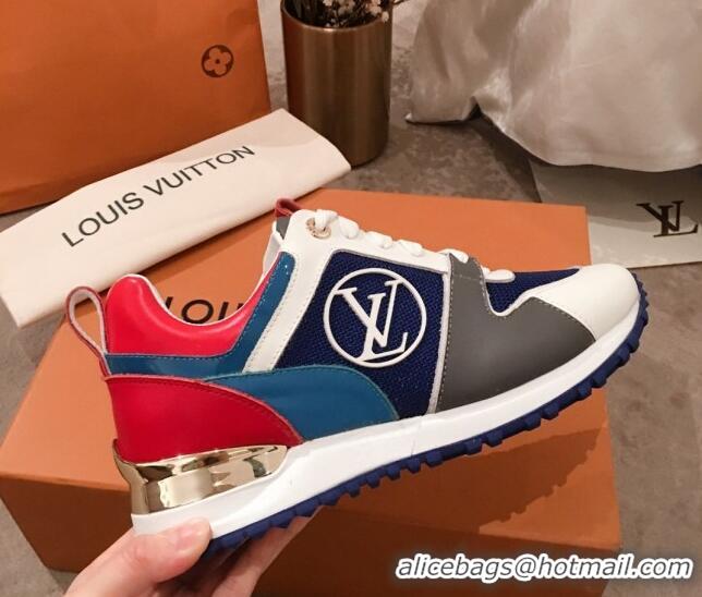 Best Luxury Louis Vuitton Run Away Sneakers 051081 Navy Blue 