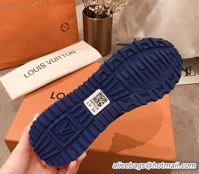 Best Luxury Louis Vuitton Run Away Sneakers 051081 Navy Blue 