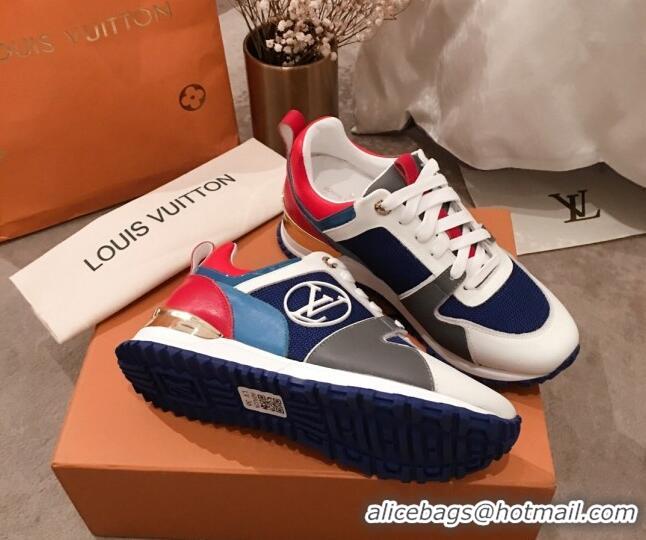 Best Luxury Louis Vuitton Run Away Sneakers 051081 Navy Blue 