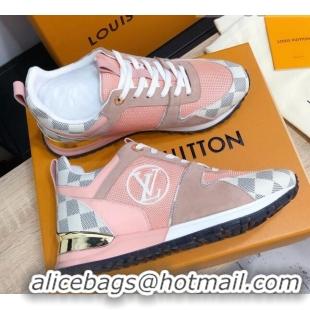 Shop Louis Vuitton Run Away Calfskin Sneakers 0602903 Pink/White 2021