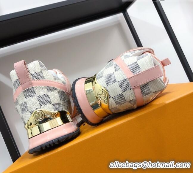 Shop Louis Vuitton Run Away Calfskin Sneakers 0602903 Pink/White 2021