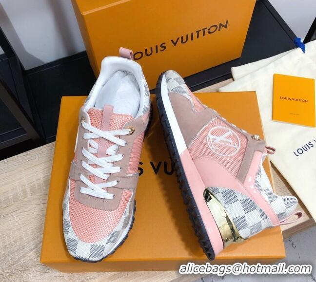 Shop Louis Vuitton Run Away Calfskin Sneakers 0602903 Pink/White 2021