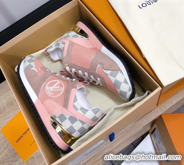 Shop Louis Vuitton Run Away Calfskin Sneakers 0602903 Pink/White 2021