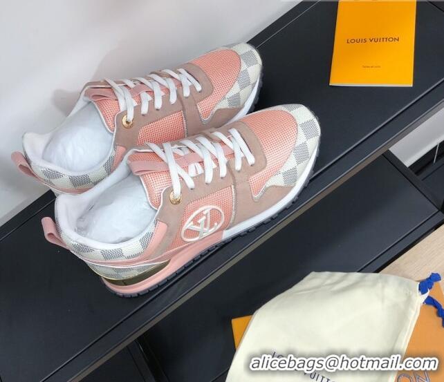 Shop Louis Vuitton Run Away Calfskin Sneakers 0602903 Pink/White 2021