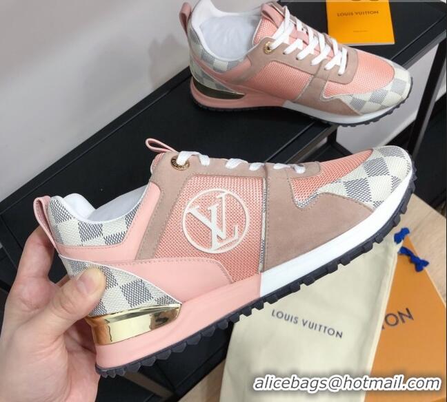 Shop Louis Vuitton Run Away Calfskin Sneakers 0602903 Pink/White 2021