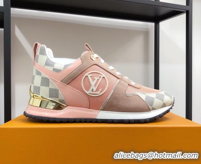 Shop Louis Vuitton Run Away Calfskin Sneakers 0602903 Pink/White 2021