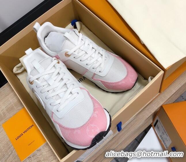 Good Quality Louis Vuitton Run Away Calfskin Sneakers Pink Monogram/White 604904