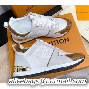 Good Product Louis Vuitton Run Away Calfskin Sneakers Brown Monogram/White 604905