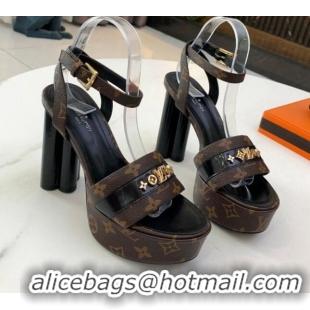 Charming Louis Vuitton Podium Monogram Studs Platform Sandal Monogram Canvas 061243