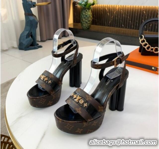 Charming Louis Vuitton Podium Monogram Studs Platform Sandal Monogram Canvas 061243