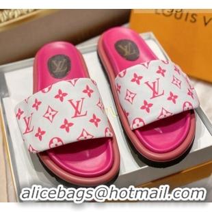 Top Quality Louis Vuitton Pool Pillow Comfort Monogram Nylon Slide Sandals 061261 Pink 2021