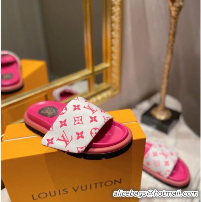 Top Quality Louis Vuitton Pool Pillow Comfort Monogram Nylon Slide Sandals 061261 Pink 2021